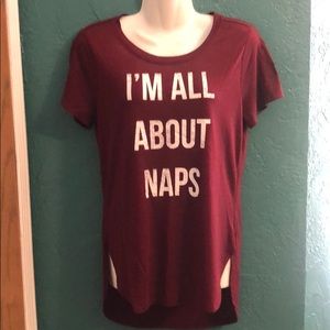 Maroon scoopneck Kylo I’m all about naps Tee